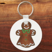 Porte-clés Gingerbread Lady Femme Noël Holiday Cookie (Recto)