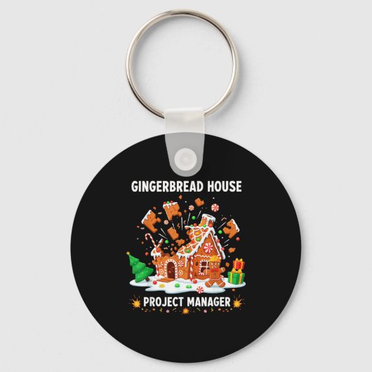 Porte-clés Gingerbread Man Costume, Gingerbread House Project (Recto)