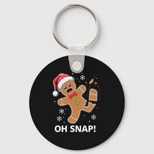 Porte-clés Gingerbread Man Oh Snap Christmas Funny Cookie (Recto)