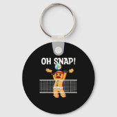 Porte-clés Gingerbread Man Oh Snap Christmas Volleyball Playe (Recto)