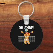 Porte-clés Gingerbread Man Oh Snap Christmas Volleyball Playe (Recto)