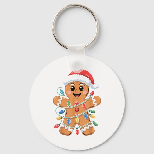 Porte-clés Gingerbread Man Tangled Christmas Lights (Recto)