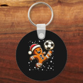Porte-clés Gingerbread Plays Soccer Bicycle Kick, Cookie Chri (Recto)