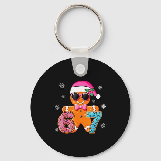 Porte-clés Gingerbread Six Seven 67 Meme 6 7 Funny Christmas (Recto)