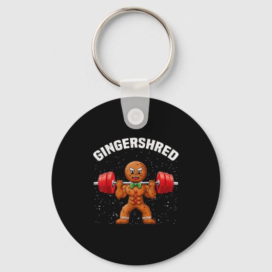 Porte-clés Gingersher Funny Gingerbread Homme Gym Bodybuildin (Recto)