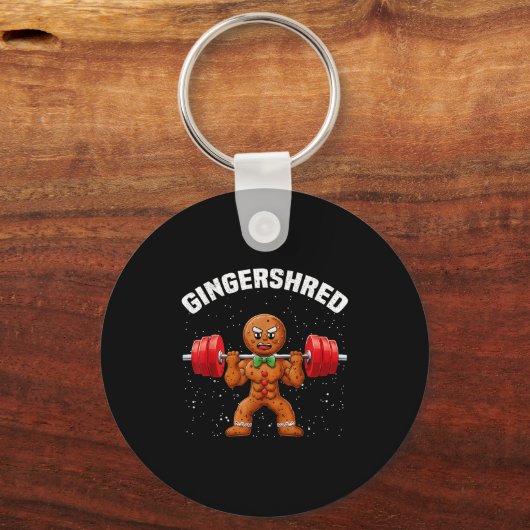Porte-clés Gingersher Funny Gingerbread Homme Gym Bodybuildin (Recto)