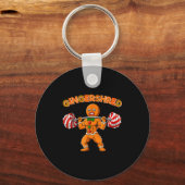 Porte-clés Gingershred Bodybuilder Funny Gingerbread Man Weig (Recto)