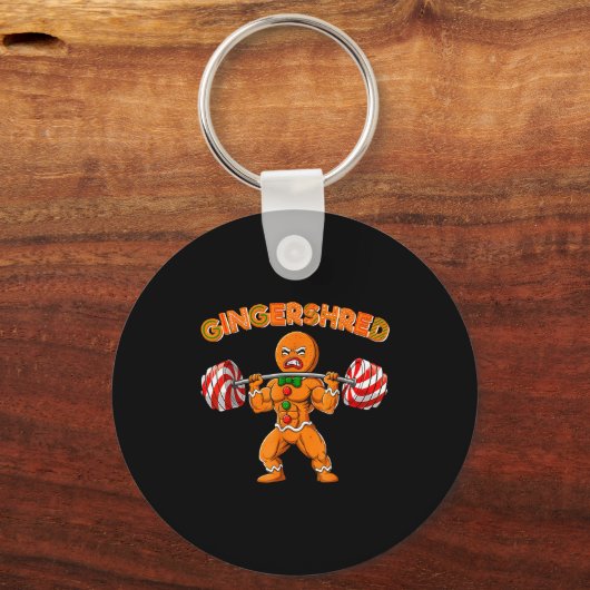 Porte-clés Gingershred Bodybuilder Funny Gingerbread Man Weig (Recto)