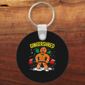 Porte-clés Gingershred Funny Gingerbread Man Gym Bodybuilding (Recto)
