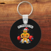 Porte-clés Gingershred Funny Gingerbread Man Gym Bodybuilding (Recto)