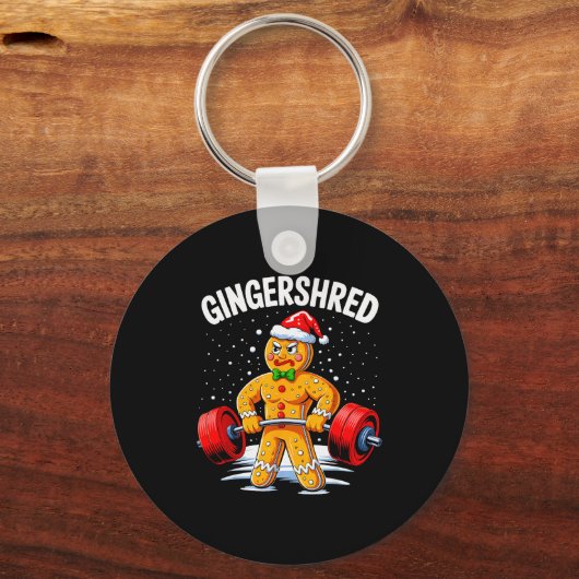 Porte-clés Gingershred Funny Gingerbread Man Gym Bodybuilding (Recto)