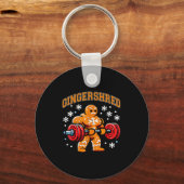Porte-clés Gingershred Funny Gingerbread Man Gym Bodybuilding (Recto)