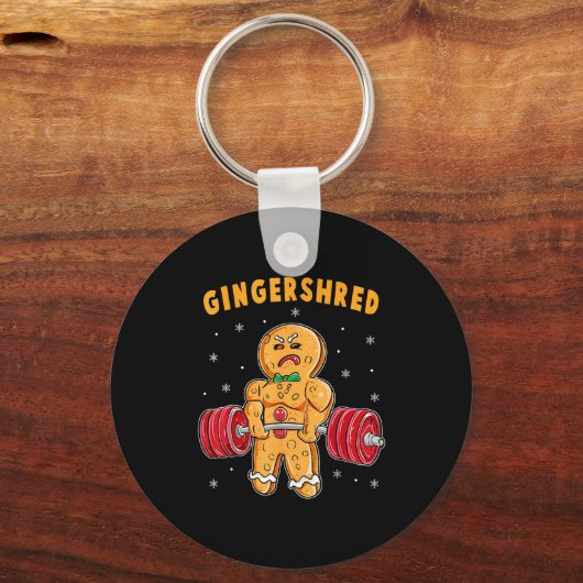 Porte-clés Gingershred Funny Gingerbread Man Gym Bodybuilding (Recto)