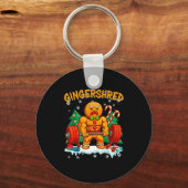 Porte-clés Gingershred Funny Gingerbread Man Gym Bodybuilding (Recto)