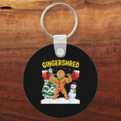 Porte-clés Gingershred Gingerbread Man Bodybuilding Christmas (Recto)