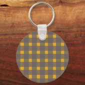 Porte-clés Gingham Gris Jaune Rustique (Verso)