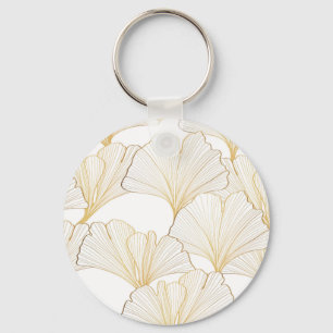 Porte-clés Ginkgo Gold : Arrangement de feuille luxueux