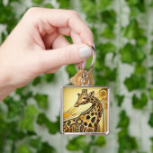 Porte-clés Girafe Art Déco (main)