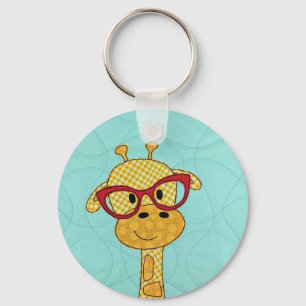 Porte-clés - Girafe bibliophile