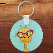 Porte-clés - Girafe bibliophile (Recto)