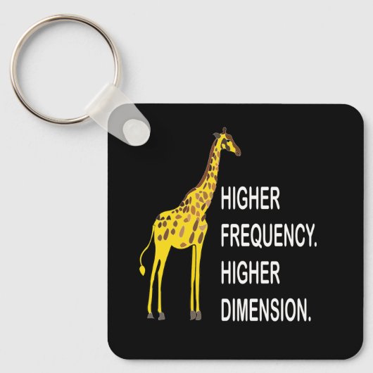 Porte-clés Girafe drôle de jeu de mots (Recto)