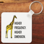 Porte-clés Girafe drôle de jeu de mots (Verso)