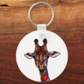 Porte-clés Girafe Keychain d'arc-en-ciel (Recto)