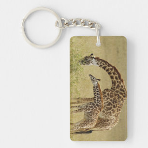 Porte-clés Girafe maasaï mère et bébé, Giraffa