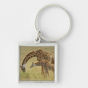Porte-clés Girafe maasaï mère et bébé, Giraffa