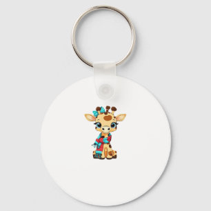 Porte-clés Girafe Mignonne avec Écharpe Retour à l'École T-Sh