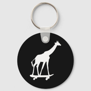 Porte-clés Girafe Skateboard Planche à roulettes
