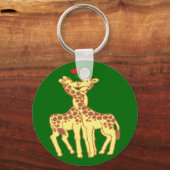 Porte-clés Girafes amoureux (Recto)