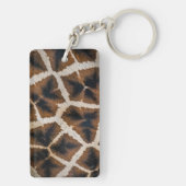 Porte-clés giraffe animal fur skin texture wild leather patte (Dos)