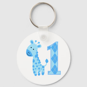 Porte-clés Giraffe Bleue Premier anniversaire