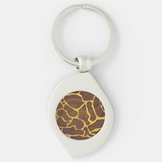 Porte-clés Giraffe Brown et jaune (Devant)
