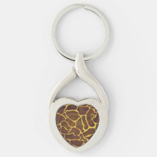Porte-clés Giraffe Brown et jaune