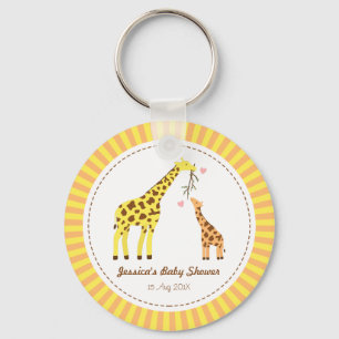 Porte-clés Giraffe colorée Favoris maman et baby party