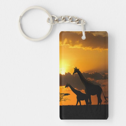 Porte-clés Giraffe Famille 2 (Devant)