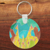 Porte-clés Giraffe Family Original Abstract Art (Verso)