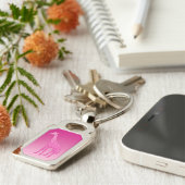 Porte-clés Giraffe géométrique moderne, Fuchsia et rose clair (Côté )