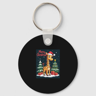 Porte-clés Giraffe Joyeux sapin de Noël Éclairage Père Noël G