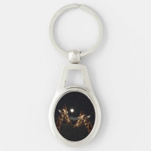 Porte-clés Giraffe Love In the Moonlight