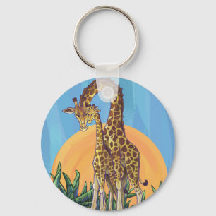 Porte-clés Giraffe maman et bébé