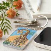 Porte-clés Giraffe maman et bébé (Devant droit)