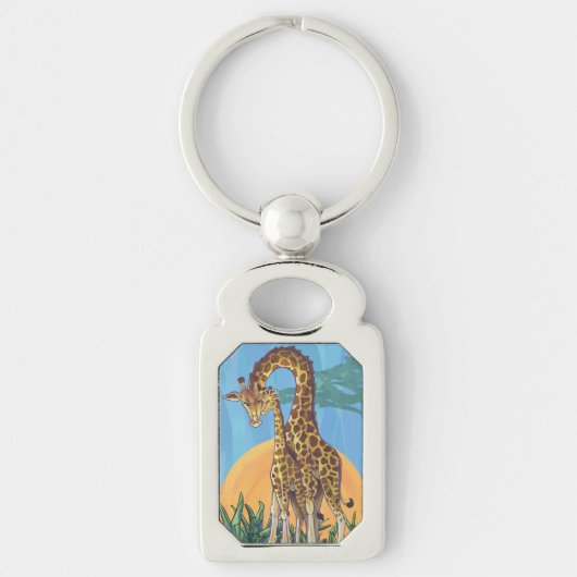 Porte-clés Giraffe maman et bébé (Devant)