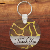 Porte-clés Giraffe Merci animal sauvage (Recto)