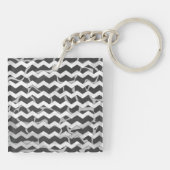 Porte-clés Giraffe noir et gris Chevron Motif (Dos)
