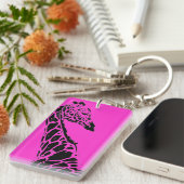 Porte-clés Giraffe (rose) (Devant droit)