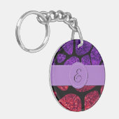 Porte-clés Giraffe rouge, Giraffe violette, Parties scintilla (Devant gauche)