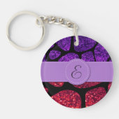 Porte-clés Giraffe rouge, Giraffe violette, Parties scintilla (Devant)